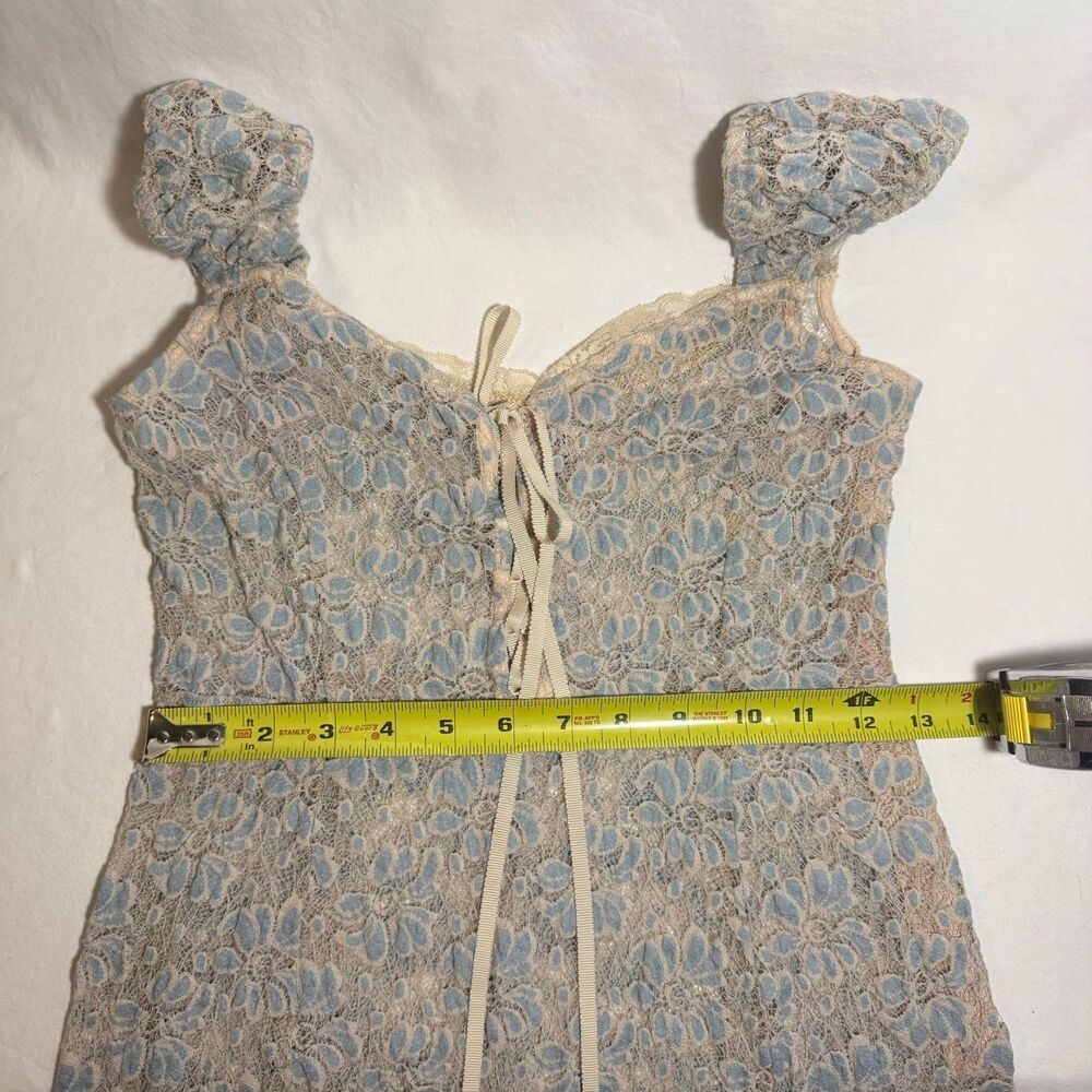Kimchi Blue Iris Lace Floral Midi Dress Light Blue Cottagecore Romantic Small - Picture 4 of 7